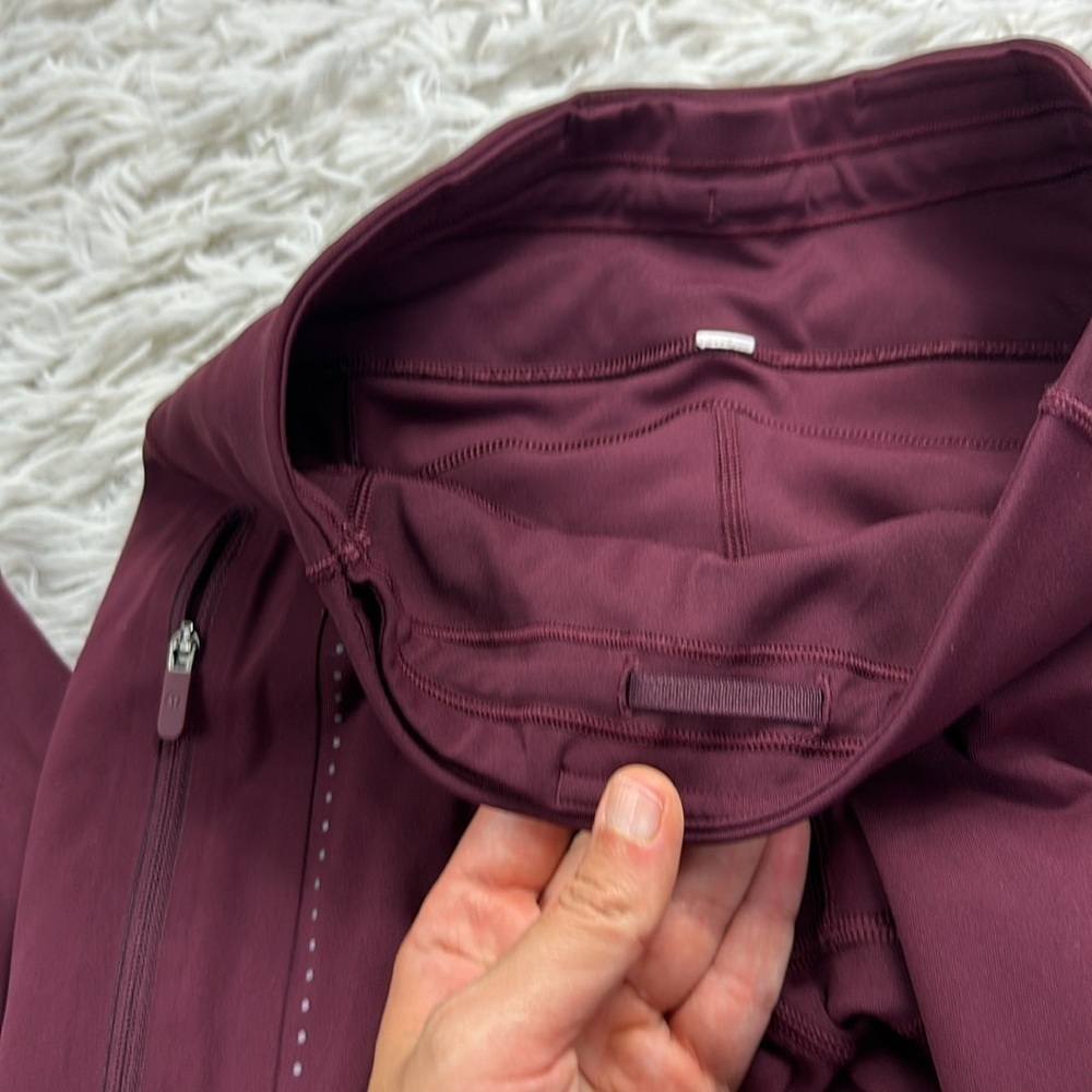 Lululemon Extra Mile Crop (Reflective 23") Garnet - Picture 3 of 7